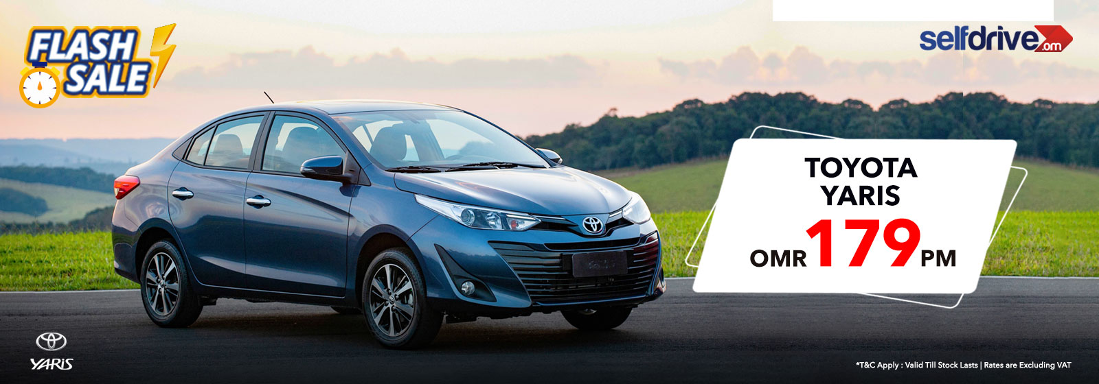 Toyota Yaris, Oman, Car Rental, Flash Sale