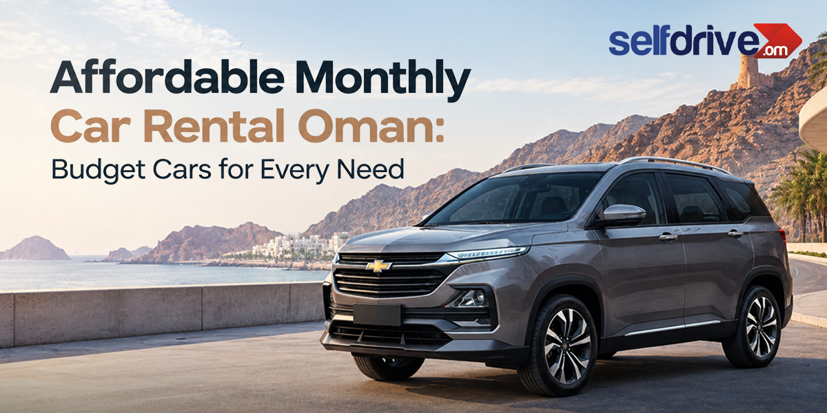 A visual display of economical car rental choices in Oman, including images of cars and information on pricing and availability.